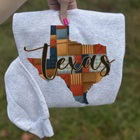 Texas Quilted Script State Digital Design, PNG