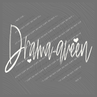 Drama-queen Sketched Script Hearts in Off-white Digital Design, PNG