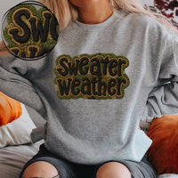 Sweater Weather Camo 3D Chenille Patch Style Digital Download, PNG