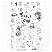 All about Jesus Lover Sketch Digital Design, PNG