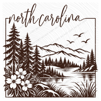 States Nature Scenery Silhouette (includes both brown & cream with purchase) Digital Design, PNG