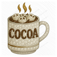 Cocoa Rhinestone 3D Digital Download, PNG