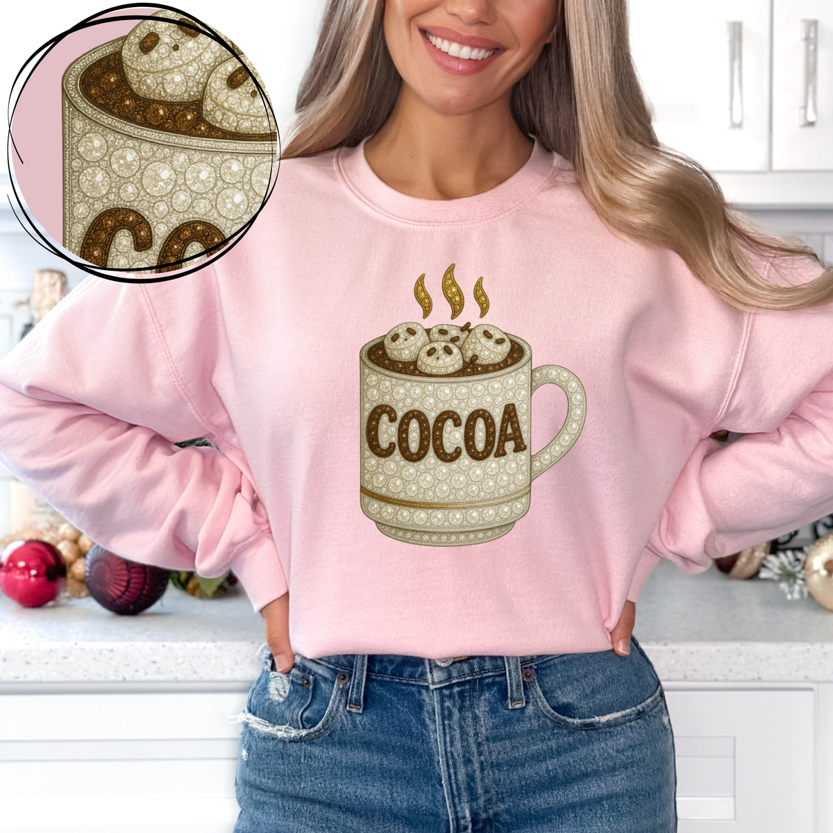Cocoa Rhinestone 3D Digital Download, PNG
