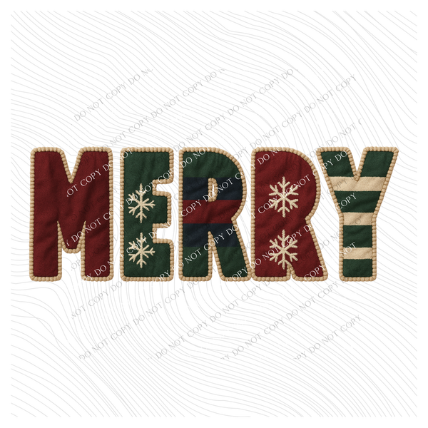 Merry Tartan Plaid Patterns Faux Patch Digital Download, PNG