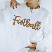 Football Tinsel Script Brown Digital Design, PNG