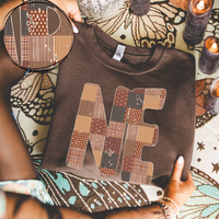Nebraska NE Autumn Pumpkins Quilted Distressed Digital Design in Browns, PNG