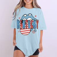 Kentucky Patriotic Lips & Tongue Digital Design, PNG