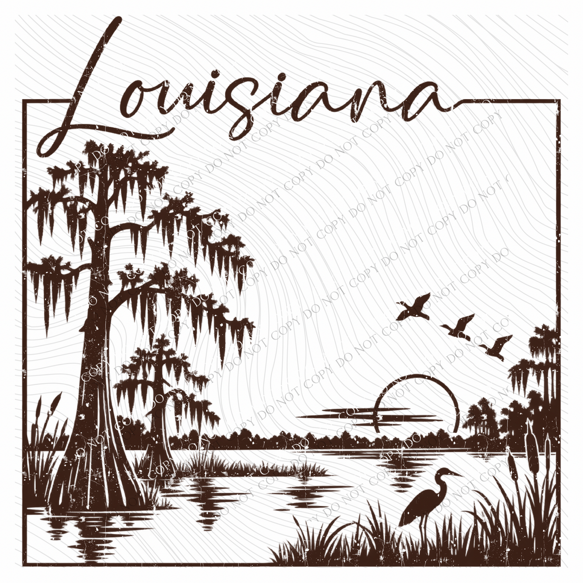 States Nature Scenery Silhouette (includes both brown & cream with purchase) Digital Design, PNG