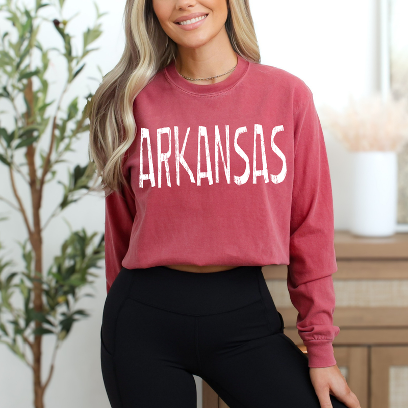 Arkansas Rough in White Digital Design, PNG