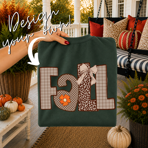 Plaid, Leopard & Dots Doodle Alphabet Set, Includes Fall Clipart! | PNG Alphabet Letters Only