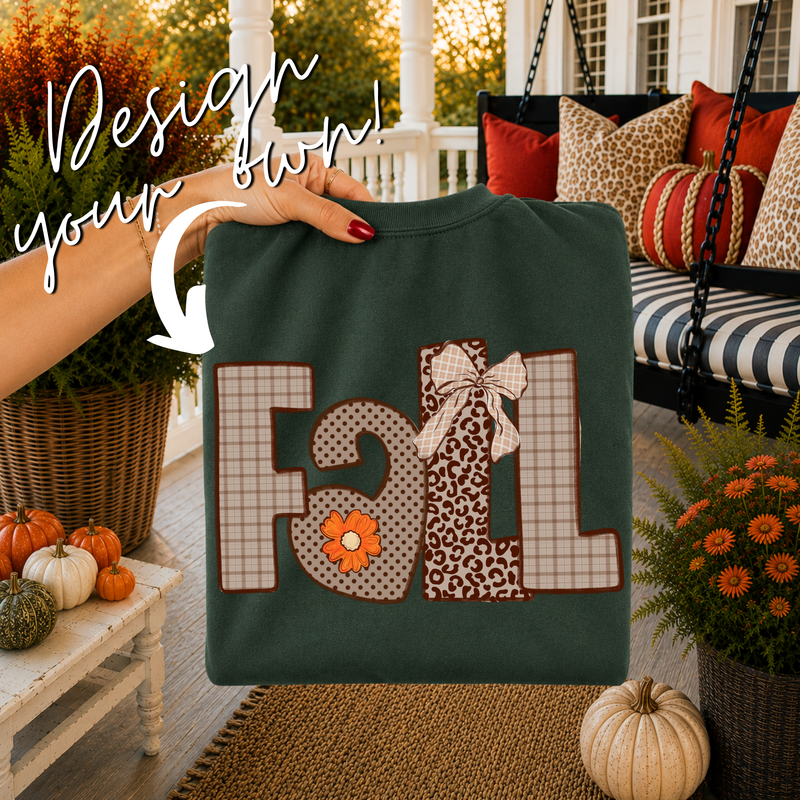Plaid, Leopard & Dots Doodle Alphabet Set, Includes Fall Clipart! | PNG Alphabet Letters Only