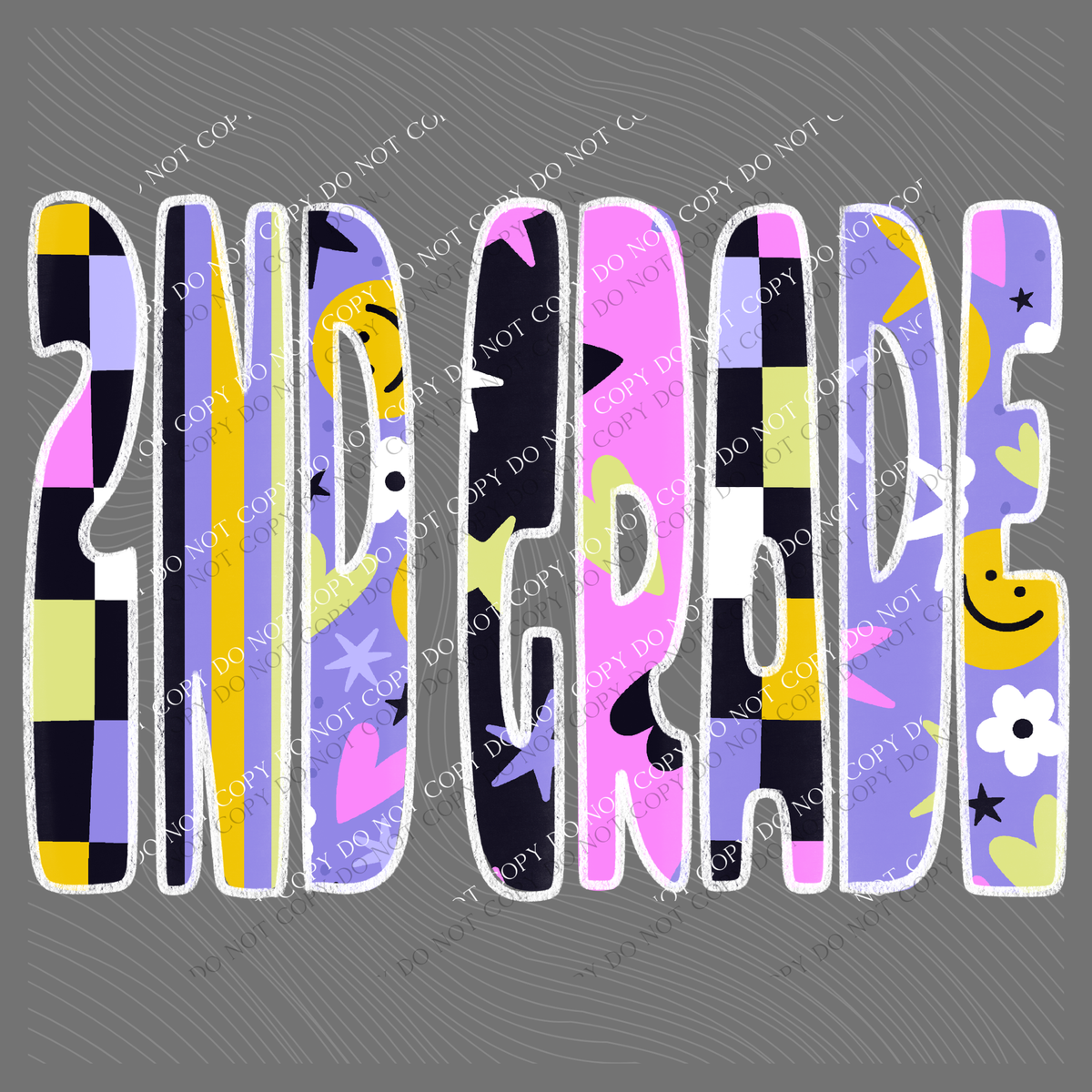 2nd Grade Happy Days Doodle Back to School Digital Design, PNG