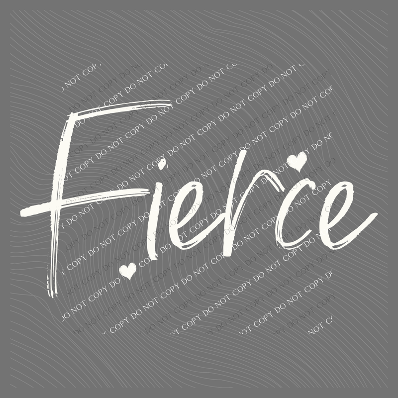 Fierce Sketched Script Hearts in Off-white Digital Design, PNG