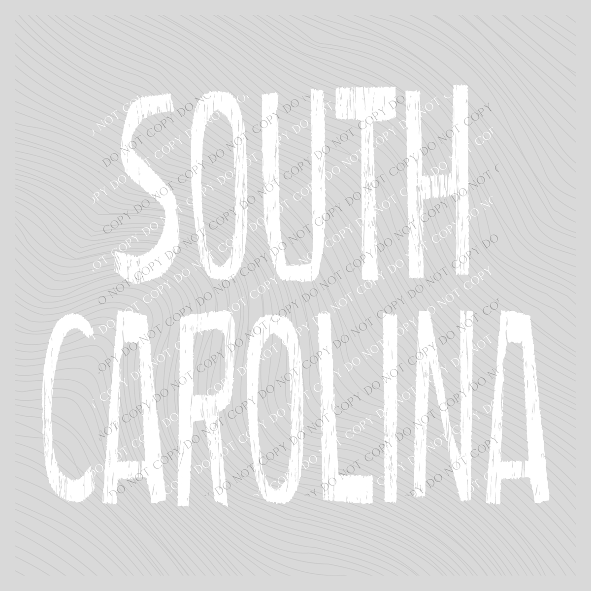 South Carolina Rough in White Digital Design, PNG