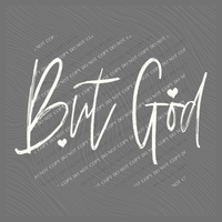 But God Script Hearts in Off-white Digital Design, PNG