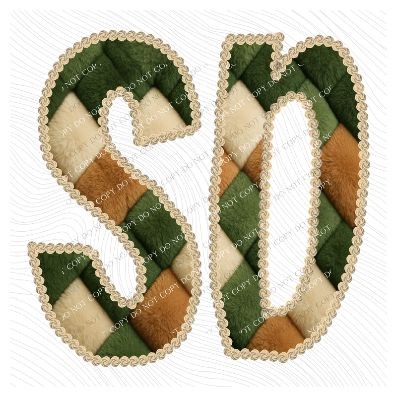 SD South Dakota Stitched Argyle Fur Digital Download, PNG