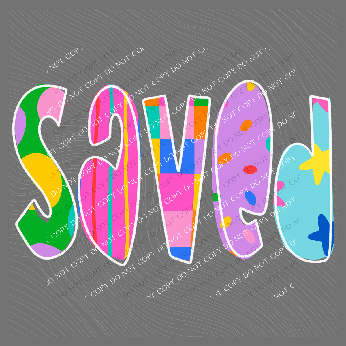 Saved Color Pop Doodle Digital Design, PNG