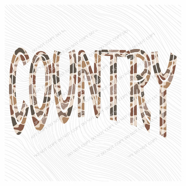 Country Camo Lines Curved Digital Design, PNG