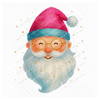 Santa Watercolor & Gold Speckle Digital Download, PNG
