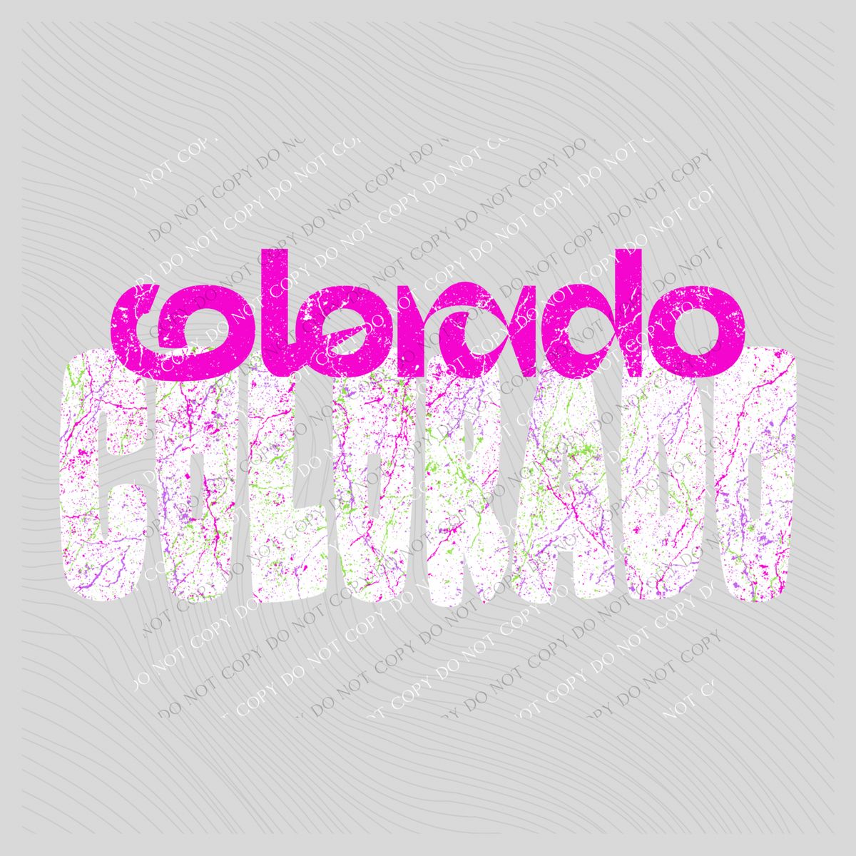 Colorado Crackle in Neons & White Digital Design, PNG