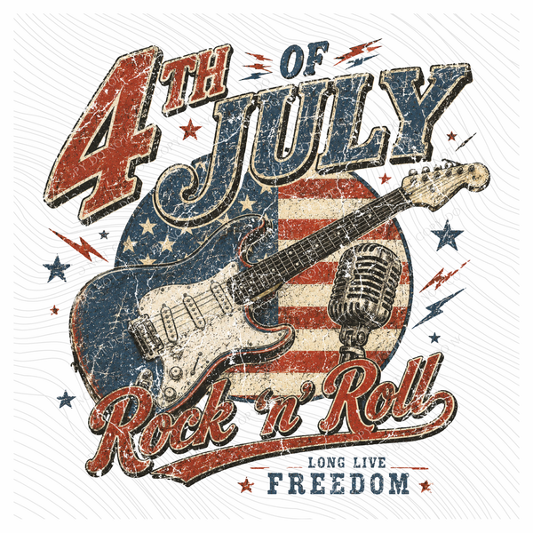 Long Live Freedom Retro Vintage Distressed Patriotic Digital Design, PNG