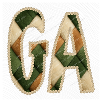 GA Georgia Stitched Argyle Fur Digital Download, PNG