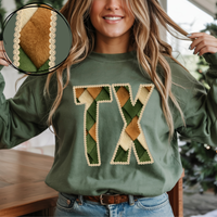 TX Texas Stitched Argyle Fur Digital Download, PNG