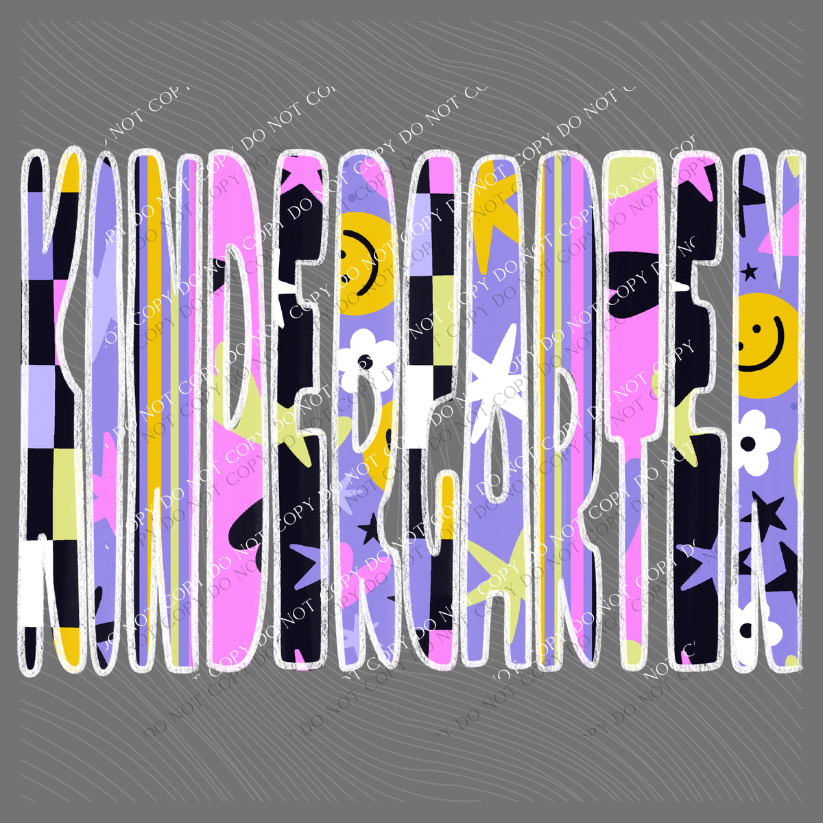 Kindergarten Happy Days Doodle Back to School Digital Design, PNG