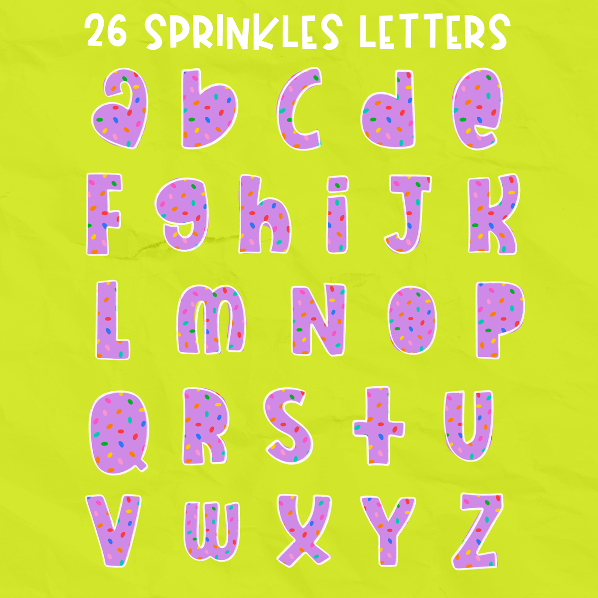 Color Pop Doodle Alphabet Set | PNG Alphabet Letters Only