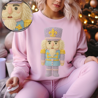 Nutcracker in 3D Yarn Style in Pastels Digital Download, PNG