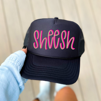 Sheesh 3D Sassy Script Bright Pink & Green Digital Design, PNG
