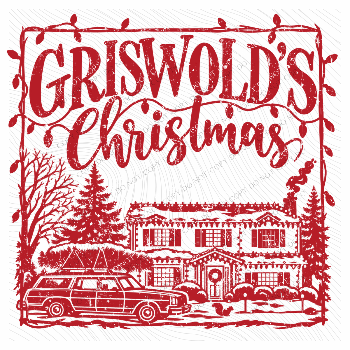 Griswold’s Christmas Silhouette Digital Design, PNG