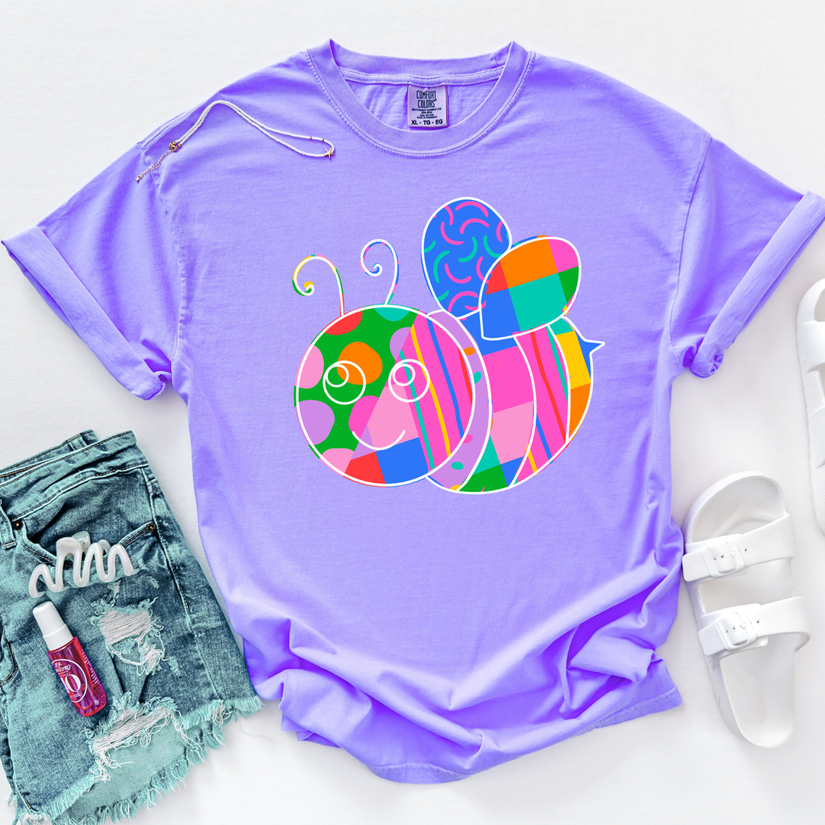 Bees Color Pop Doodle Digital Design, PNG