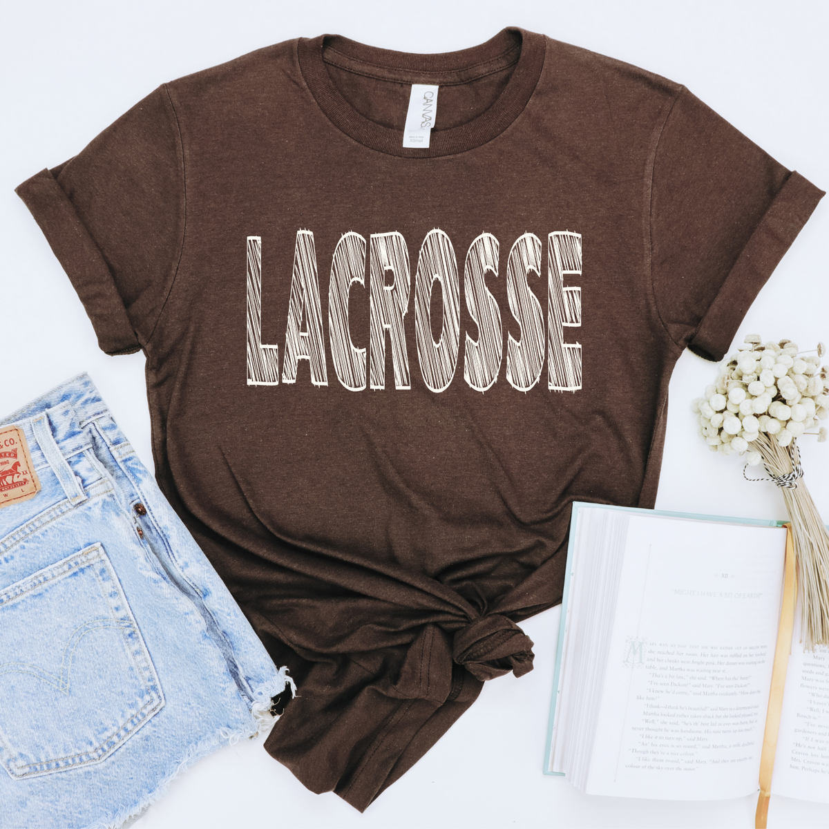 Lacrosse Scribble in Cream White Digital Design, PNG