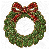 Wreath Rhinestone 3D Digital Download, PNG