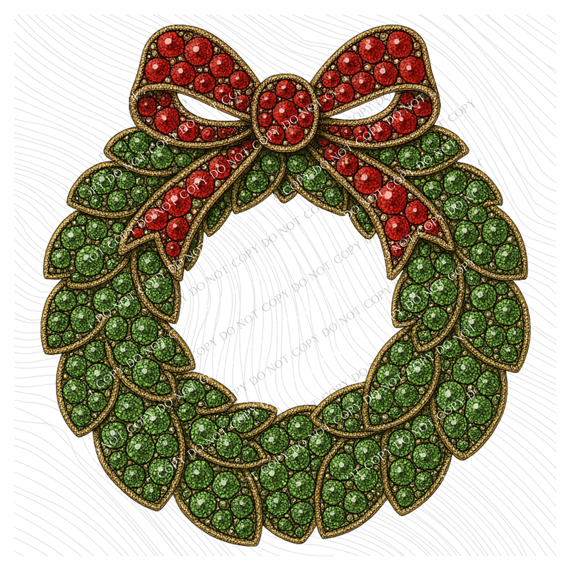 Wreath Rhinestone 3D Digital Download, PNG