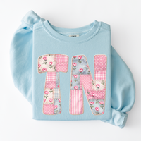 TN Tennessee Quilted Dainty Floral Digital Design, PNG