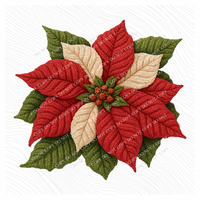 Poinsettia Knitted Digital Download, PNG