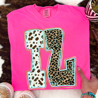 IL Illinois Turquoise Glow Gold Foil Western Leopard & Cow Print Digital Design, PNG Only