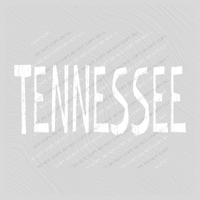 Tennessee Rough in White Digital Design, PNG