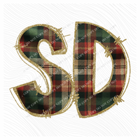 South Dakota Glitter & Plaid Digital Download, PNG