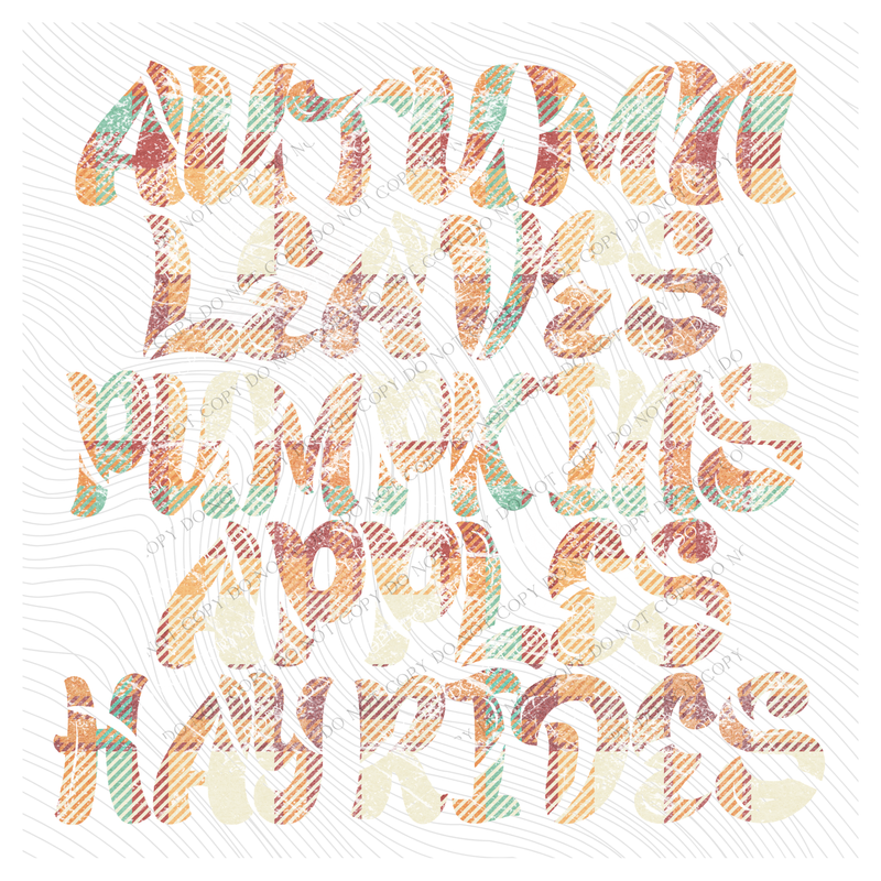 Autumn, Leaves, Pumpkins, Apples, Hay Rides Fall List in Plaid Distressed Digital Design, PNG Only