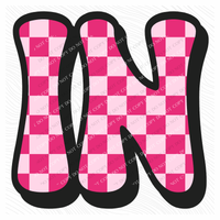 IN Indiana Retro Checkers in Pinks Digital Design, PNG