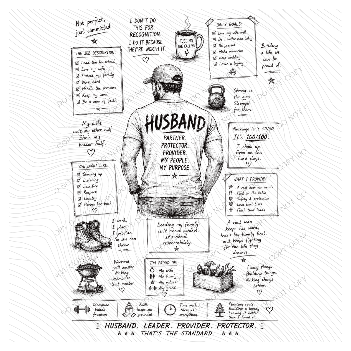 All about Husband Sketch Digital Design, PNG