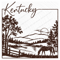 States Nature Scenery Silhouette (includes both brown & cream with purchase) Digital Design, PNG
