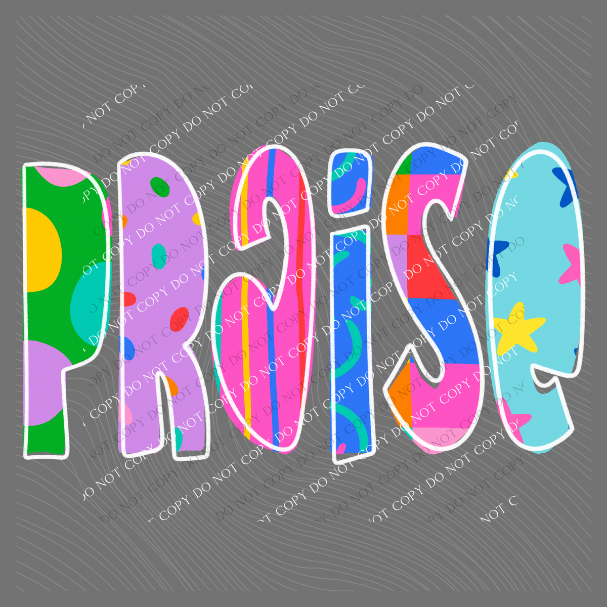 Praise Color Pop Doodle Digital Design, PNG