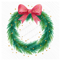 Wreath Watercolor & Gold Speckle Digital Download, PNG