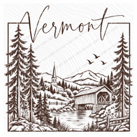 States Nature Scenery Silhouette (includes both brown & cream with purchase) Digital Design, PNG