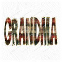 Grandma Glitter & Plaid Digital Download, PNG