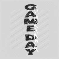 Game Day Pirates Vertical Distressed in Black & White Digital Design, PNG